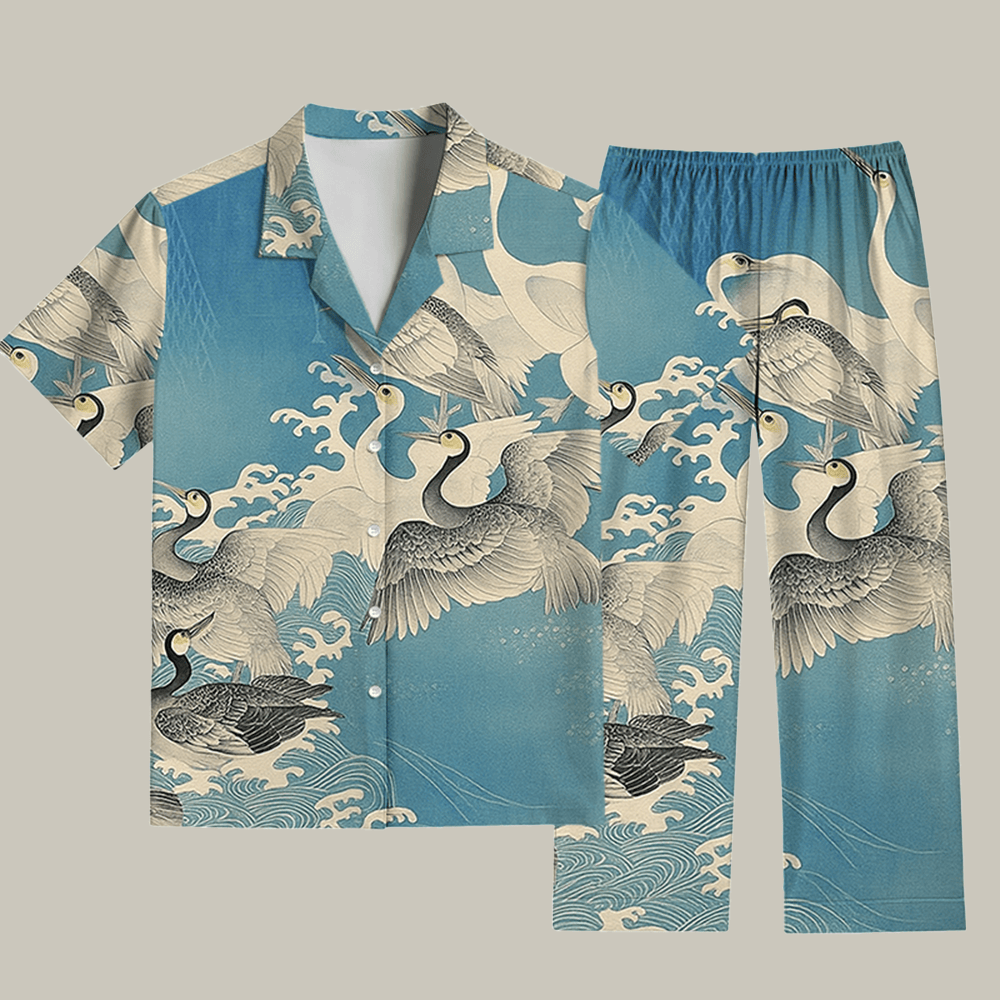 Japanese Vintage Kimono Aloha Pajama Set Merry Christmas Apparel Mother In Law Christmas Gift