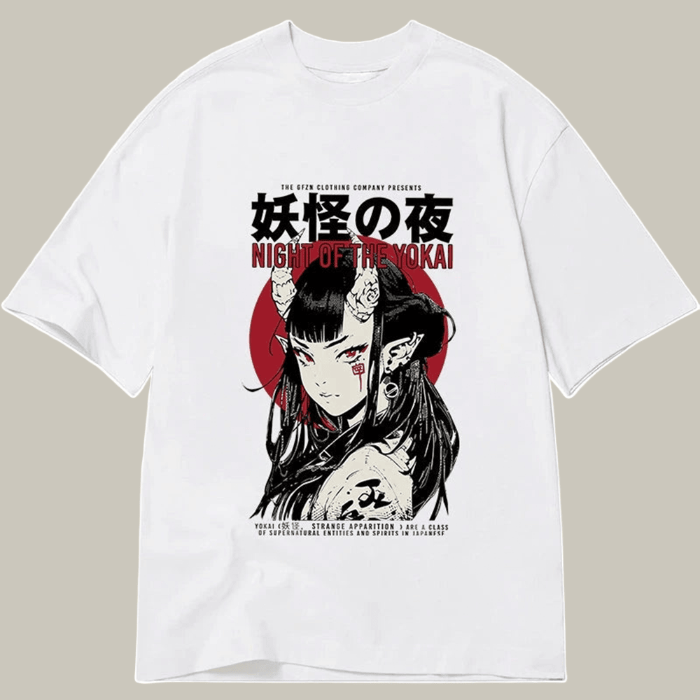 Japanese Yokai Classic T-Shirt Oni Pattern Yokai Shirt Gifts For Monster Lovers