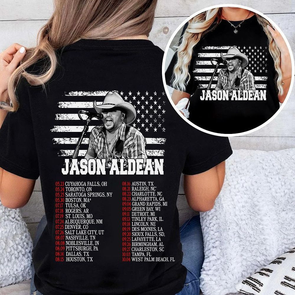 Jason Aldean Full Throttle Concert Tour 2025 T-Shirt Country Music Merch Best Gift For Fans