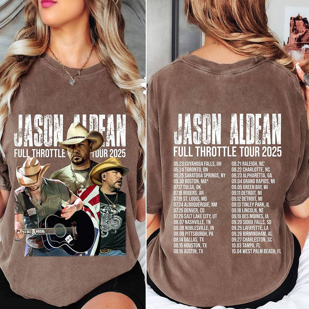 Jason Aldean Full Throttle Tour 2025 Concert Merch T-Shirt