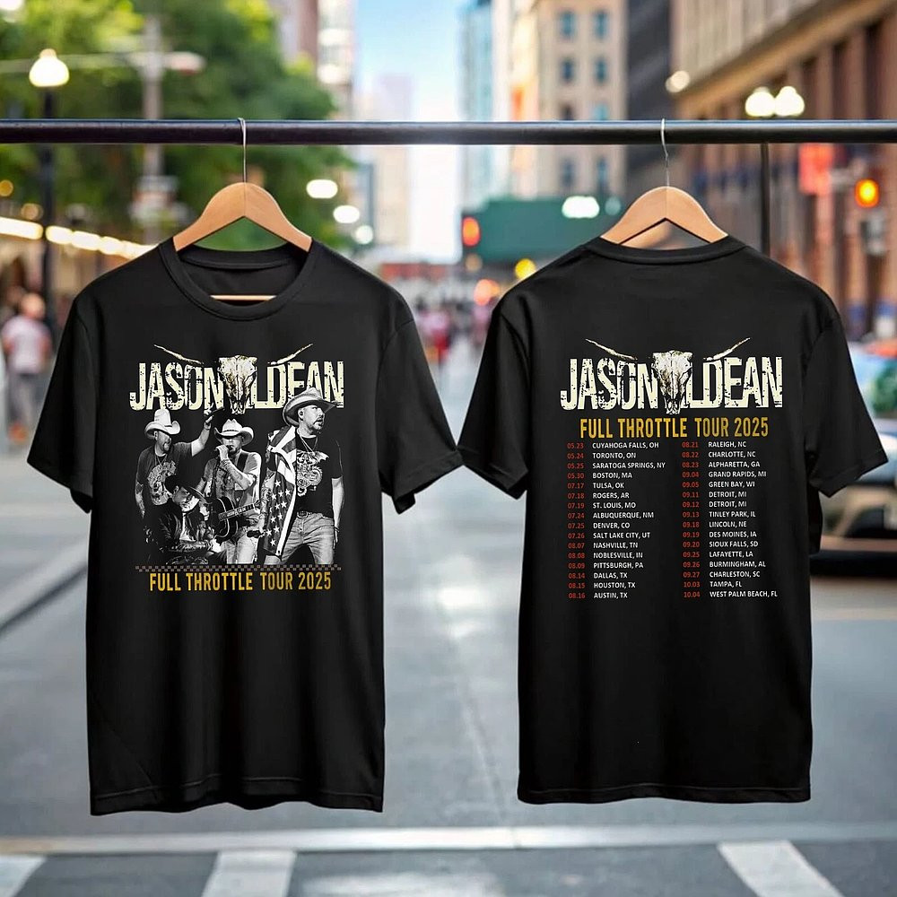 Jason Aldean Full Throttle Tour 2025 Country Concert Fan Gift T-Shirt