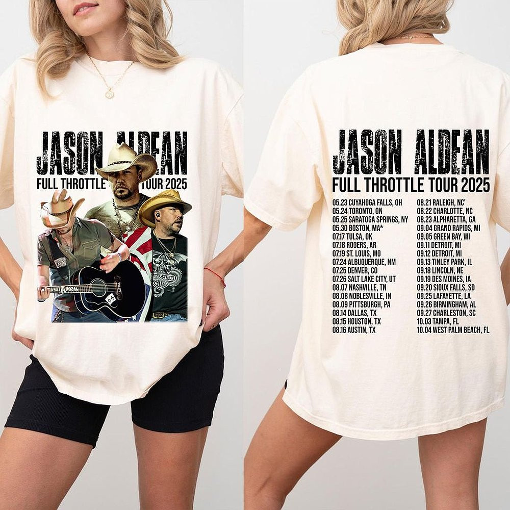 Jason Aldean Full Throttle Tour 2025 T-Shirt Country Music Fan Gift Best For Fans