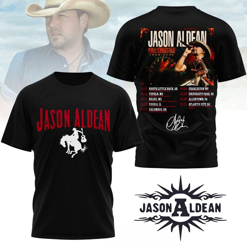 Jason Aldean Full Throttle Tour 2026 T-Shirt Jason Aldean Merch Birthday Gifts For Music Lovers