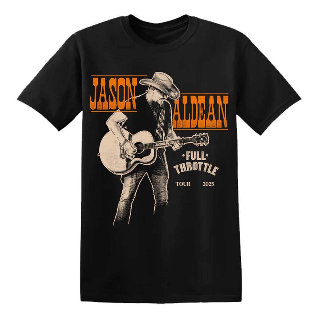 Jason Aldean Merch Tour 2025 Full Throttle Tour Guitar T-Shirt Gifts For Music Lovers