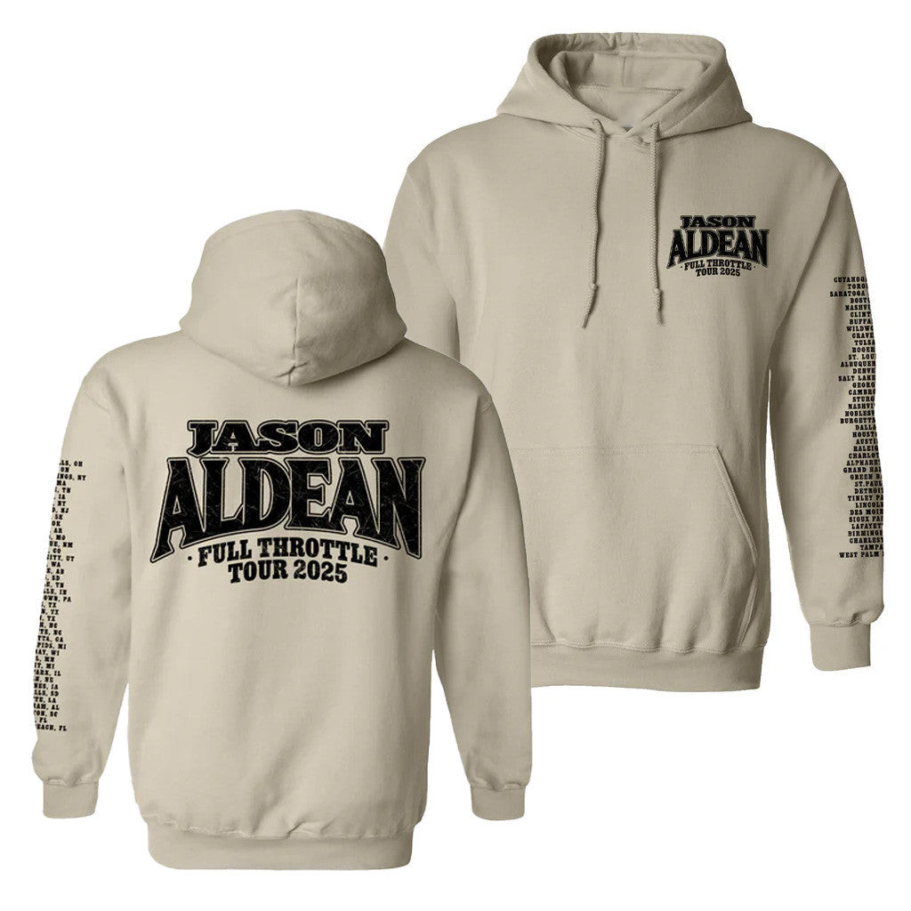 Jason Aldean Merch Tour 2025 Full Throttle Tour Hoodie Gifts For Music Lovers