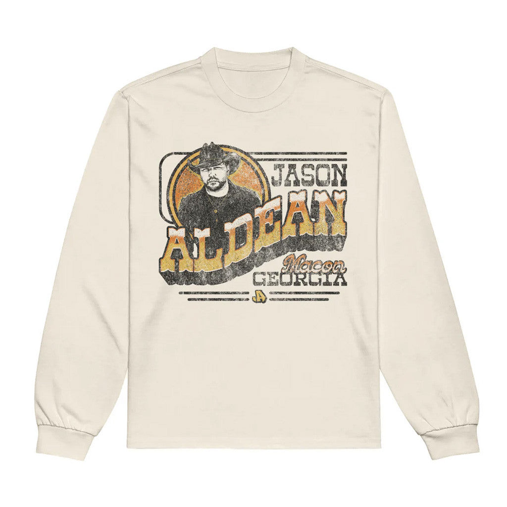 Jason Aldean Merch Tour 2025 Macon Georgia Long Sleeve T-Shirt Gifts For Boyfriend Jason Aldean Merch Tour 2025 Macon Georgia Long Sleeve T-Shirt Gifts For Boyfriend