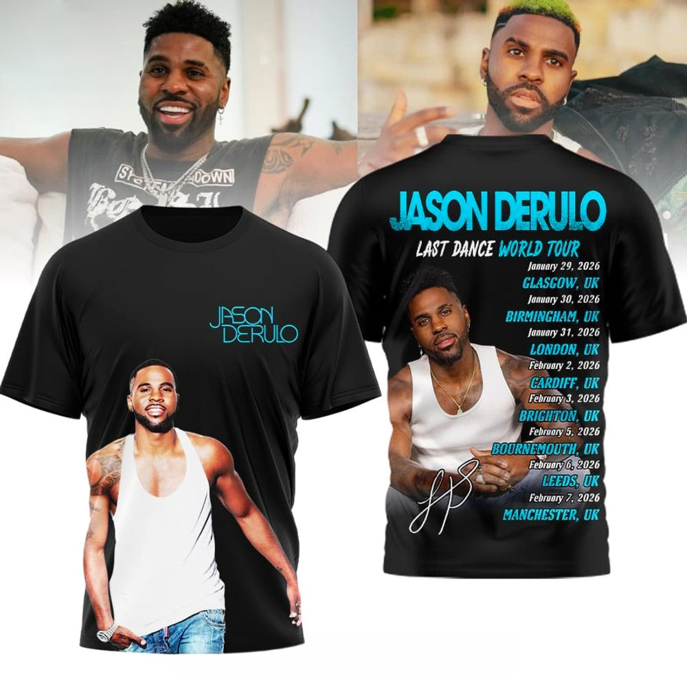 Jason Derulo Last Dance World Tour T-Shirt Jason Derulo Merch Music Gift Ideas For Guys