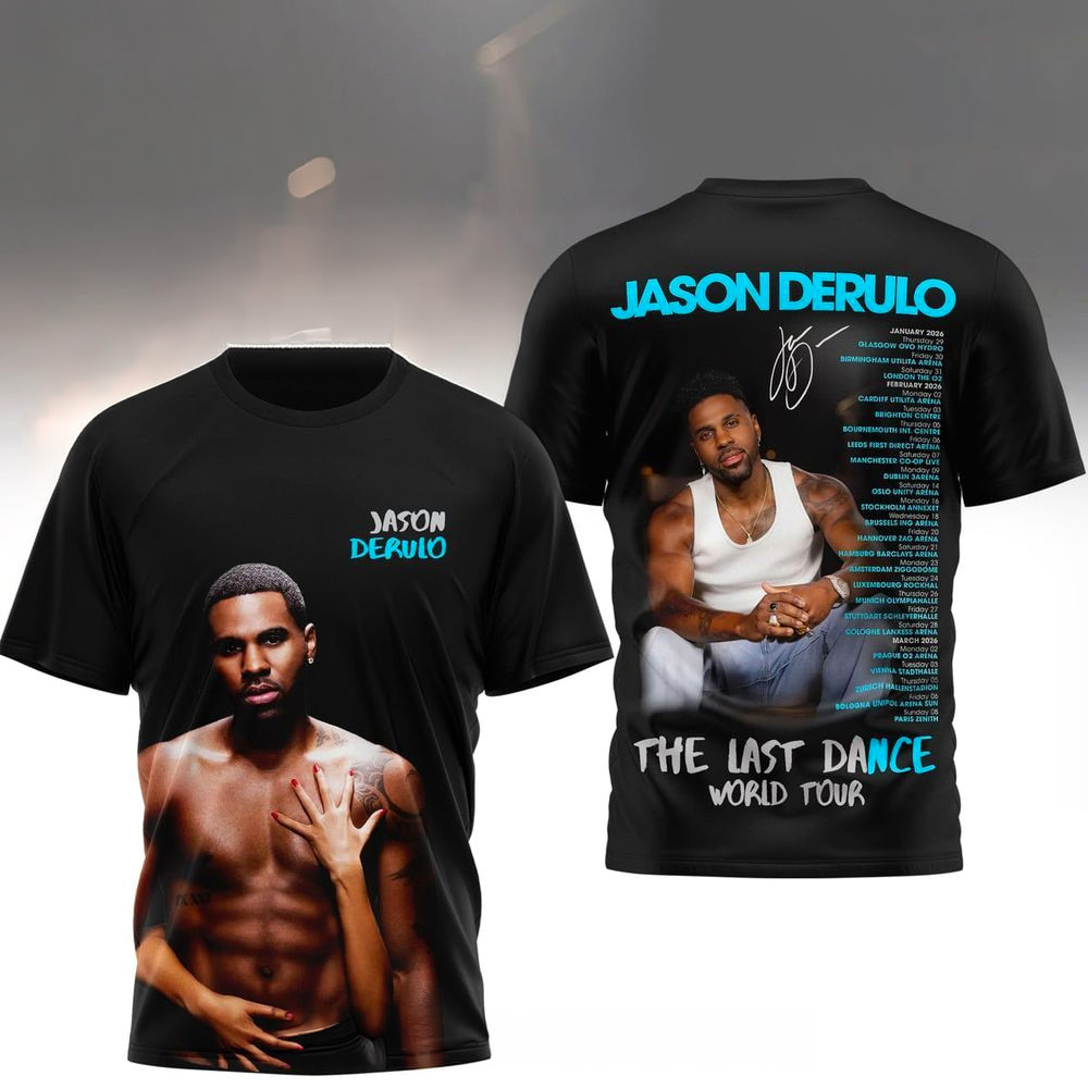 Jason Derulo The Last Dance World Tour T-Shirt Jason Derulo Merch Best Gifts For Music Lovers