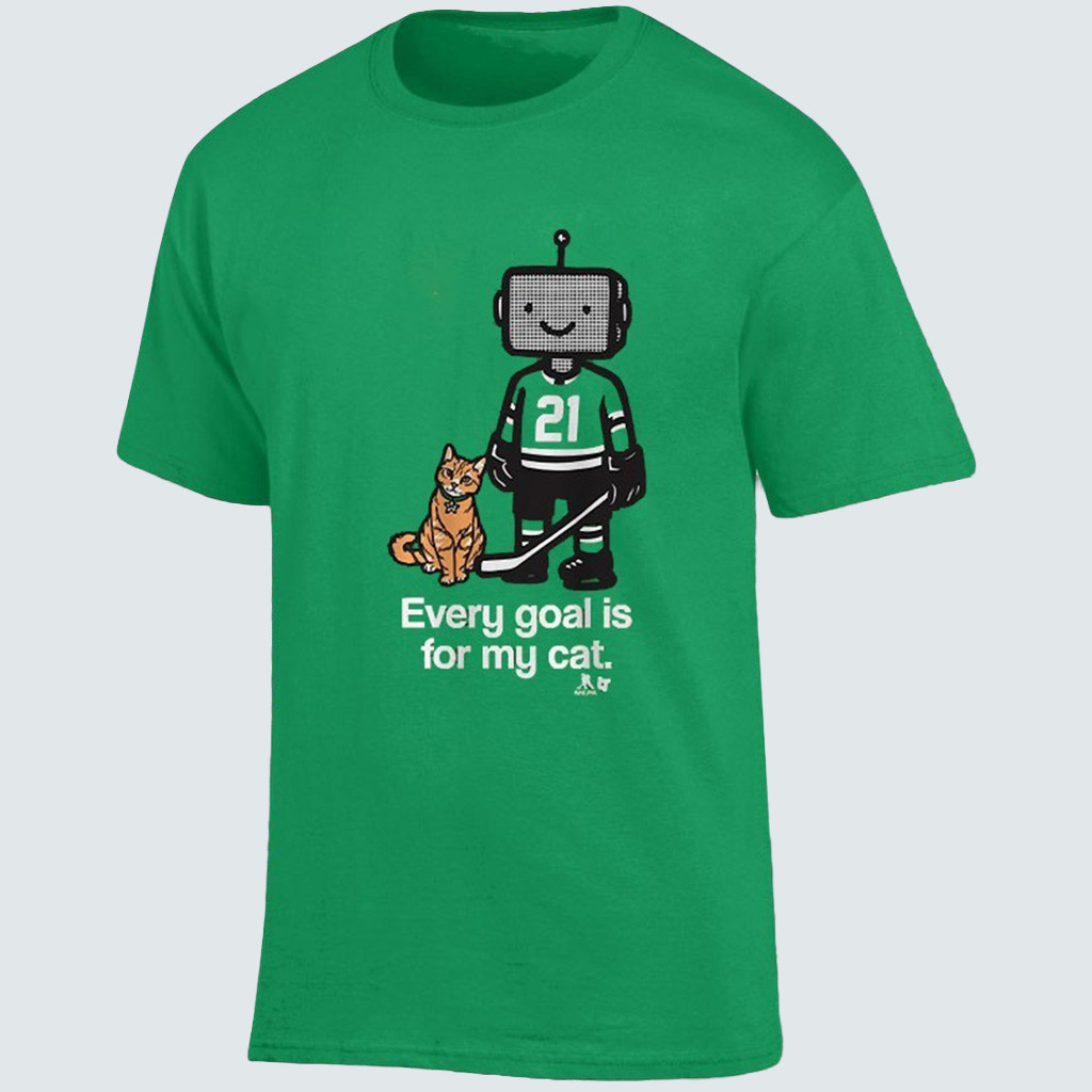 Jason Robertson Every Goal Is For My Cat T-Shirt Jason Robertson Merch Gifts For Hockey Fan