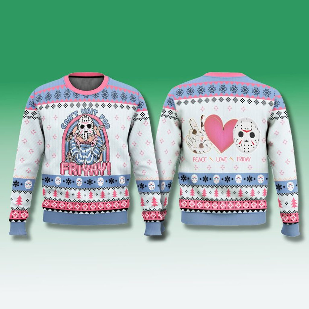 Jason Voorhees Can't Wait For Friday Funny Ugly Sweater Christmas Gifts For Boyfriend Jason Voorhees Can't Wait For Friday Funny Ugly Sweater Christmas Gifts For Boyfriend