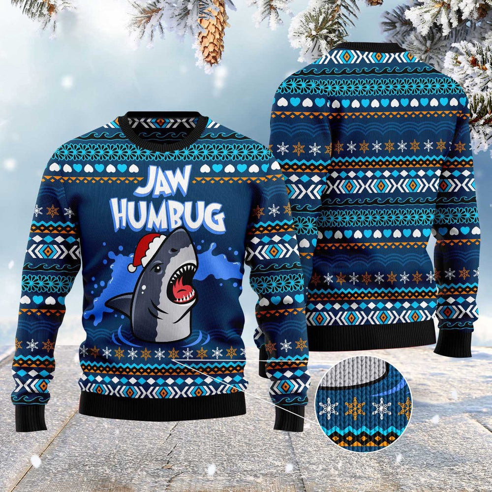 Jaw Humbug Ugly Christmas Sweater Funny Ugly Christmas Sweater Xmas Gifts