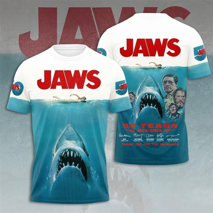 Jaw Shark Thank You For The Memories 50 Years Shirt Gifts For Fans