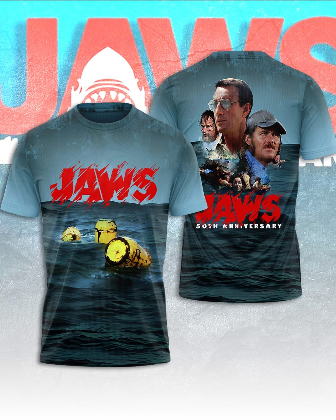 Jaws 50Th Anniversary 1975 2025 T-Shirt Movie Themed Best Gifts For Jaws Fans