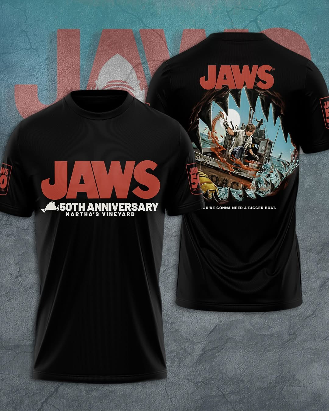 Jaws 50Th Anniversary Martha's Vineyard 1975 2025 Shirt Movie Jaws Fan Merch Unique Gifts