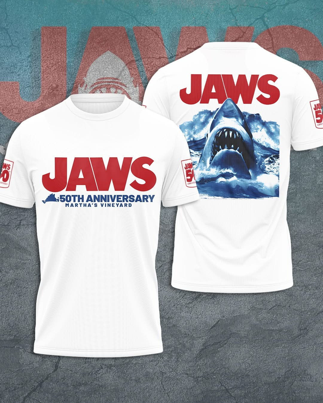 Jaws 50Th Anniversary Martha's Vineyard 1975 2025 Shirt Themed Jaws Fan Merch Gifts For Him