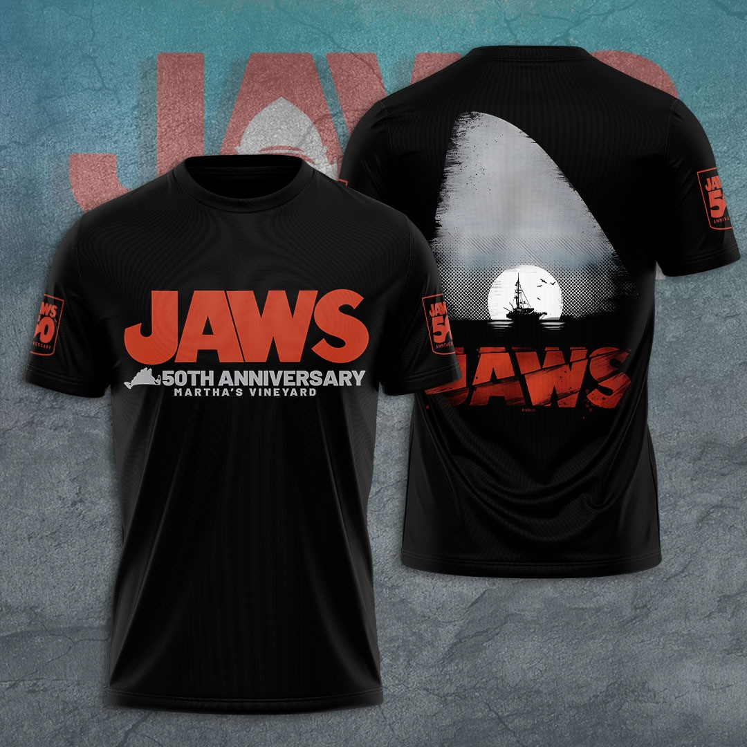 Jaws 50th Anniversary Martha's Vineyard T-Shirt Cool Gifts For Movie Lovers