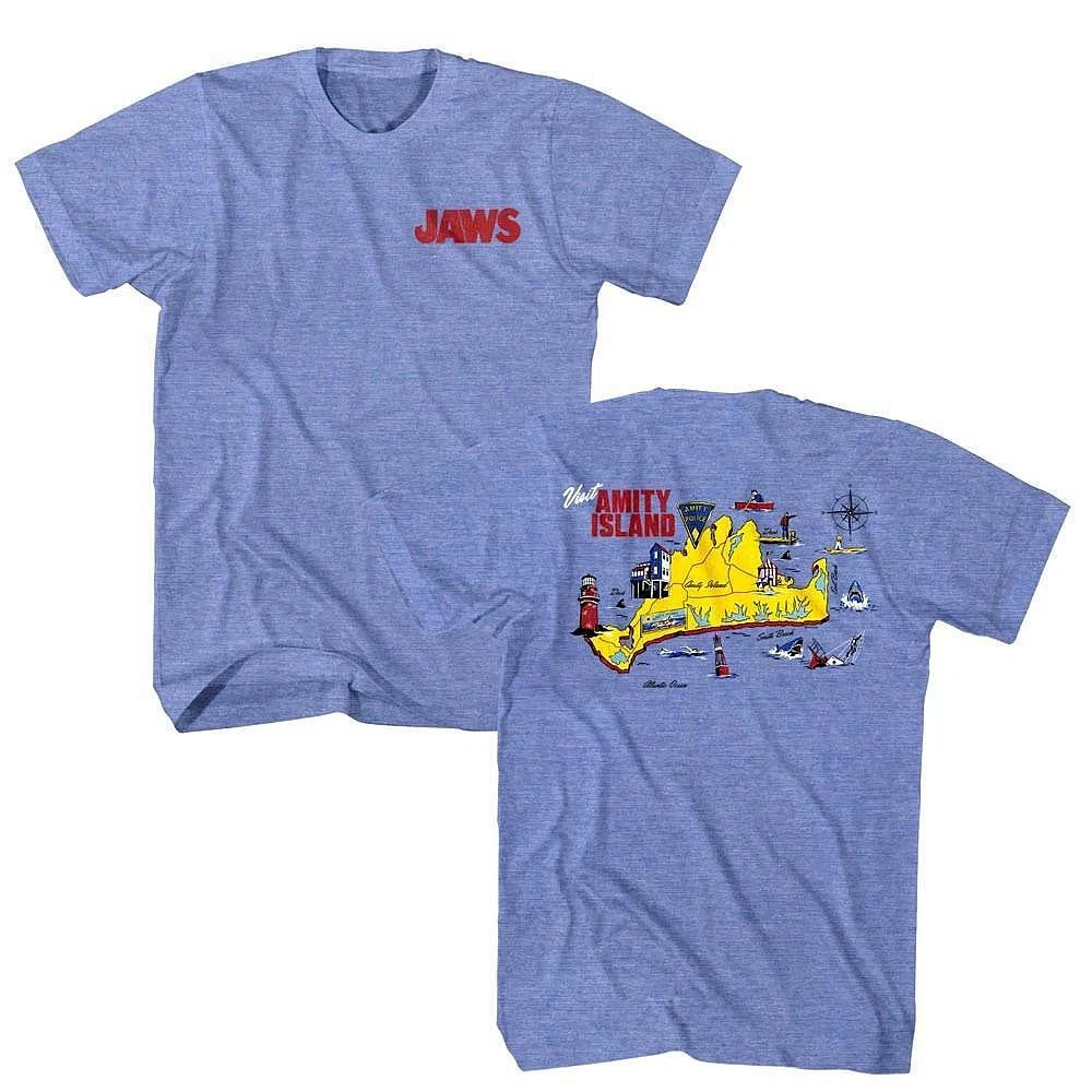 Jaws Amity Island Map Movie Poster T-Shirt