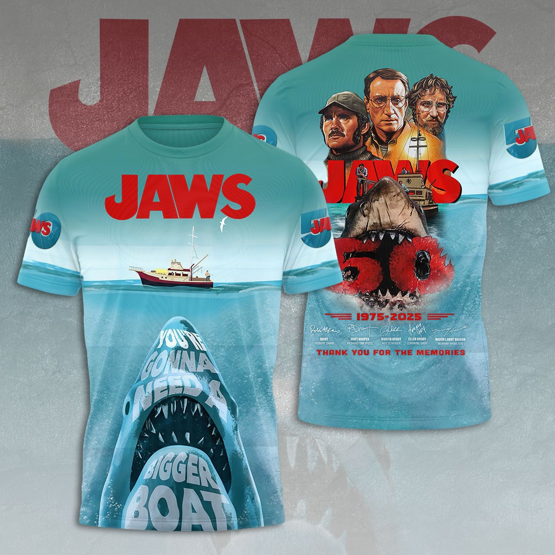 Jaws Bigger Boat Thank You For The Memorries T-Shirt Gifts For Movie Enthusiasts