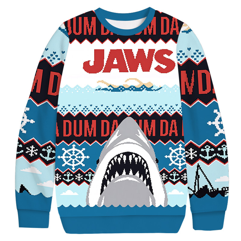 JAWS Christmas Ugly Sweatshirt Funny Christmas Holiday Sweater Gift Ideas JAWS Christmas Ugly Sweatshirt Funny Christmas Holiday Sweater Gift Ideas