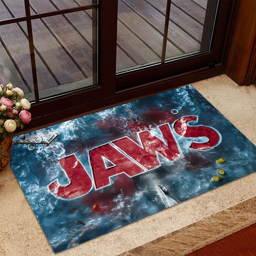 Jaws Doormat Jaws Movie Merchandise Front Door Decorations Themed Gifts For Fans