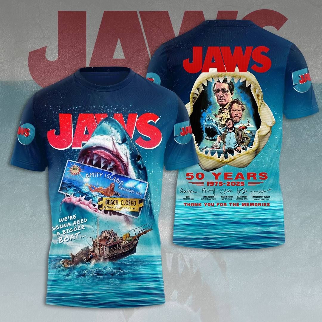 Jaws Thank You For Your Memmories 50th Anniversary T-Shirt Best Gifts For Dad