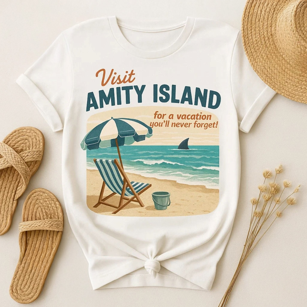 Jaws Visit Amity Island For A Vacation You Will Never Forget T-Shirt Gifts For Him Her