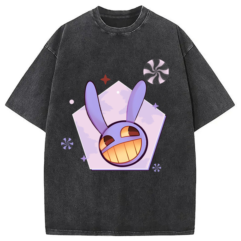 Jax Digital Circus Washed T-Shirt Minimal Retro Graphic Clothing Gifts For Brother