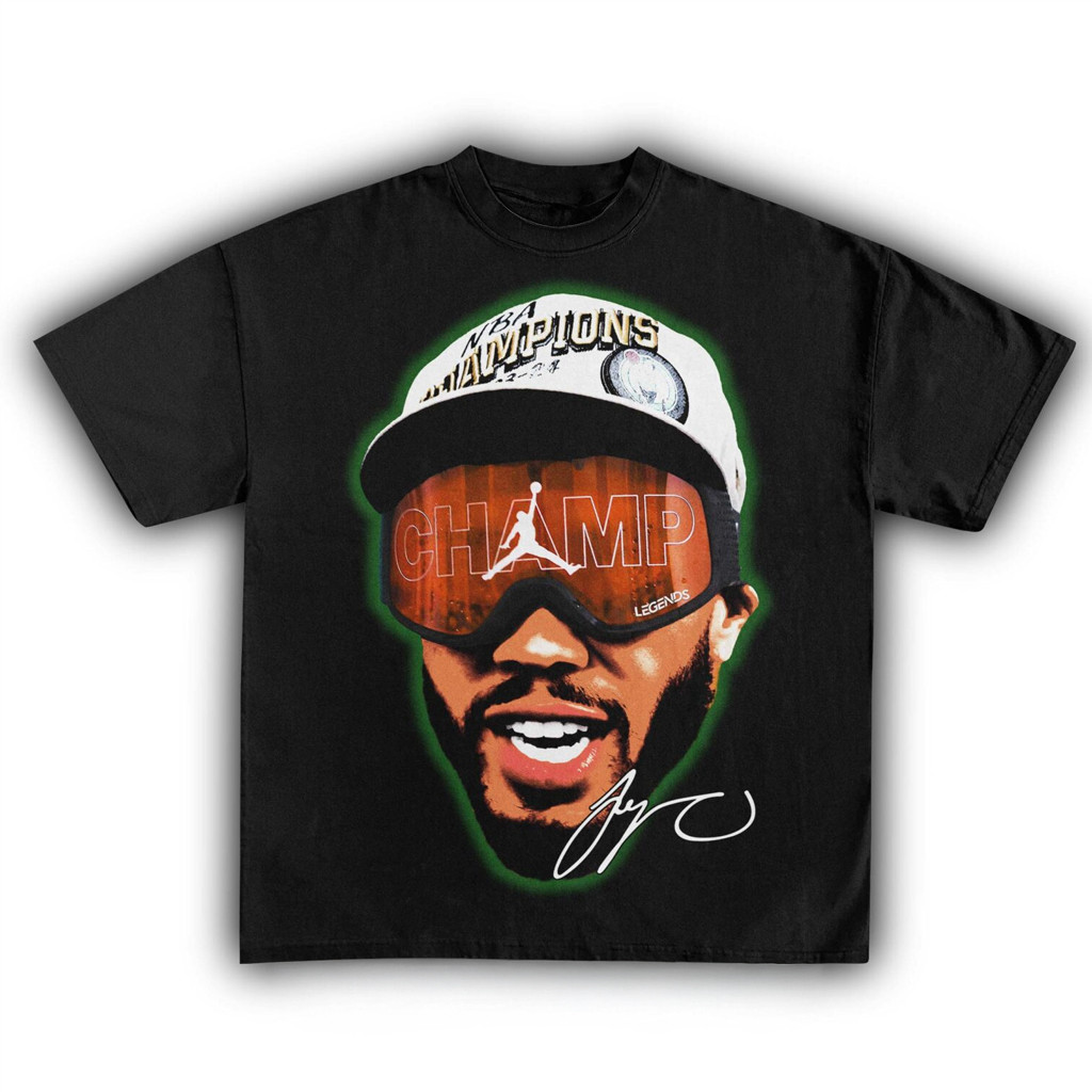 Jayson Tatum Champagne Goggles T-Shirt Gifts For The Basketball Enthusiast