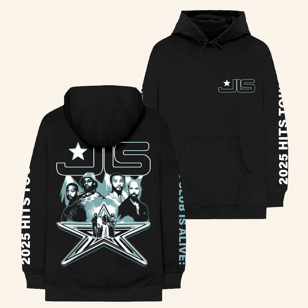 JBL Merch JLS Stage Photo Black Hoodie Christmas Presents For Him JBL Merch JLS Stage Photo Black Hoodie Christmas Presents For Him