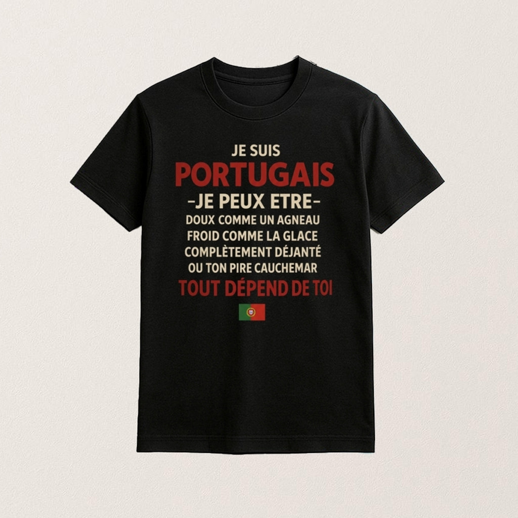Je Suis Portugais T-Shirt Funny Quote Shirt Portuguese Pride Gifts For Friends