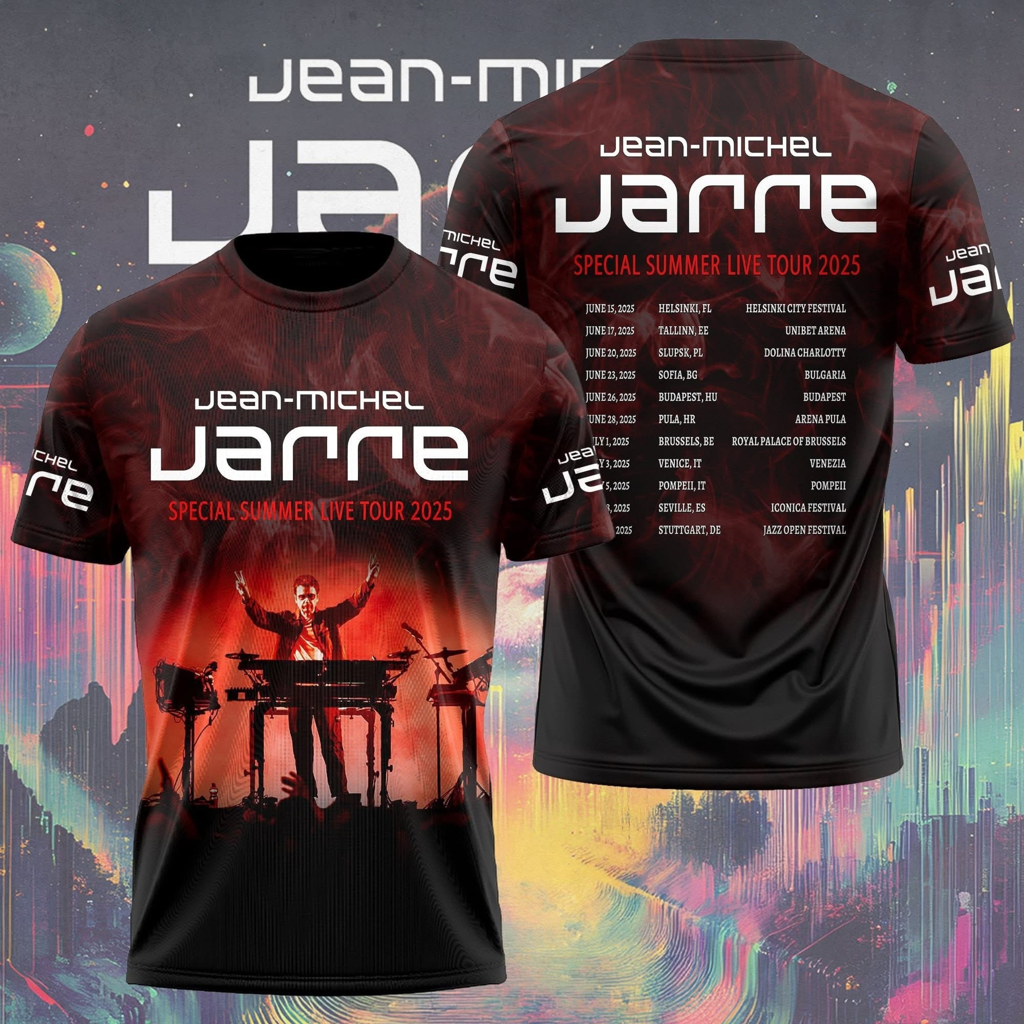 Jean-Michel Jarre Special Summer Live Tour 2025 Merch T-Shirt Best For Fans For Him