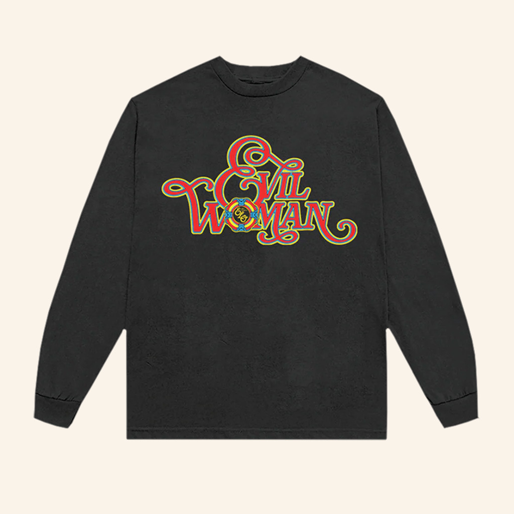 Jeff Lynne's ELO Merch Evil Women Black Long Sleeve Shirt Gifts For Rock Fans