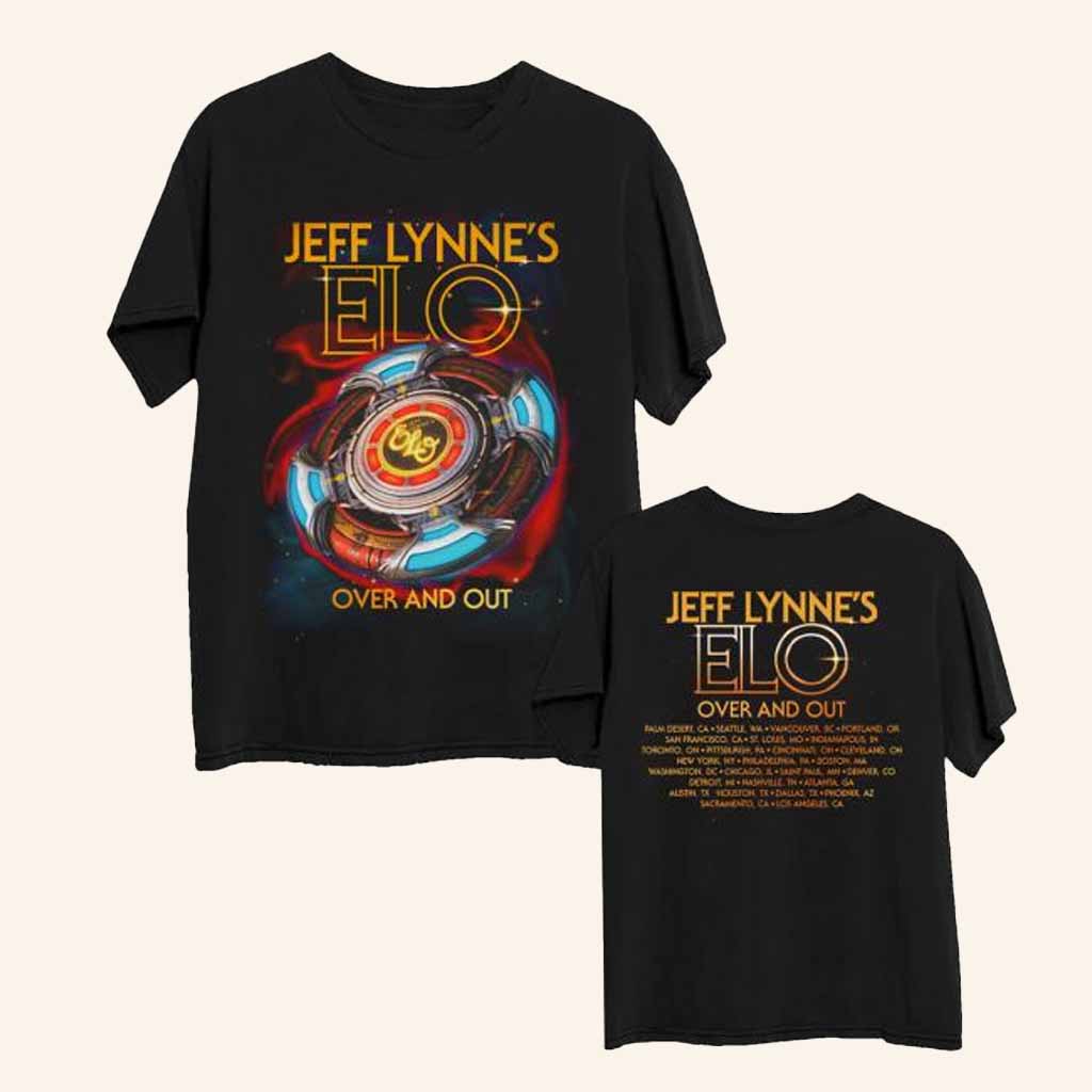 Jeff Lynne's Elo Merch Over And Out US Tour T-Shirt Gifts For Rock Music Lovers