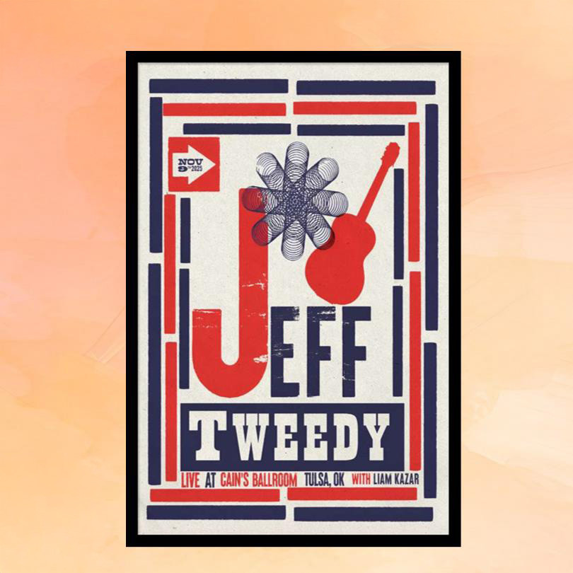 Jeff Tweedy Merch At Cain's Ballroom In Tulsa OK On Nov 9 2025 Tour Poster Home Decor