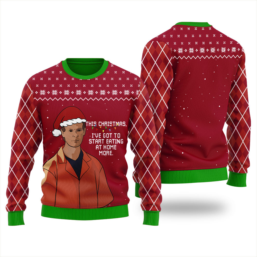 Jeffrey Dahmer Eating At Home More Mens Ugly Sweater Seasonal Gift Merch for Cozy Christmas Vibes