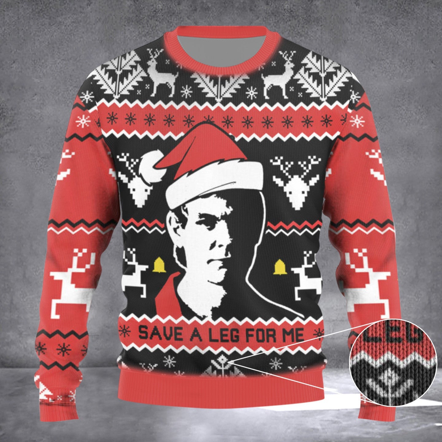 Jeffrey Dahmer Ugly Christmas Sweater Save A Leg For Me Funny Christmas Sweaters 2024 Jeffrey Dahmer Ugly Christmas Sweater Save A Leg For Me Funny Christmas Sweaters 2024
