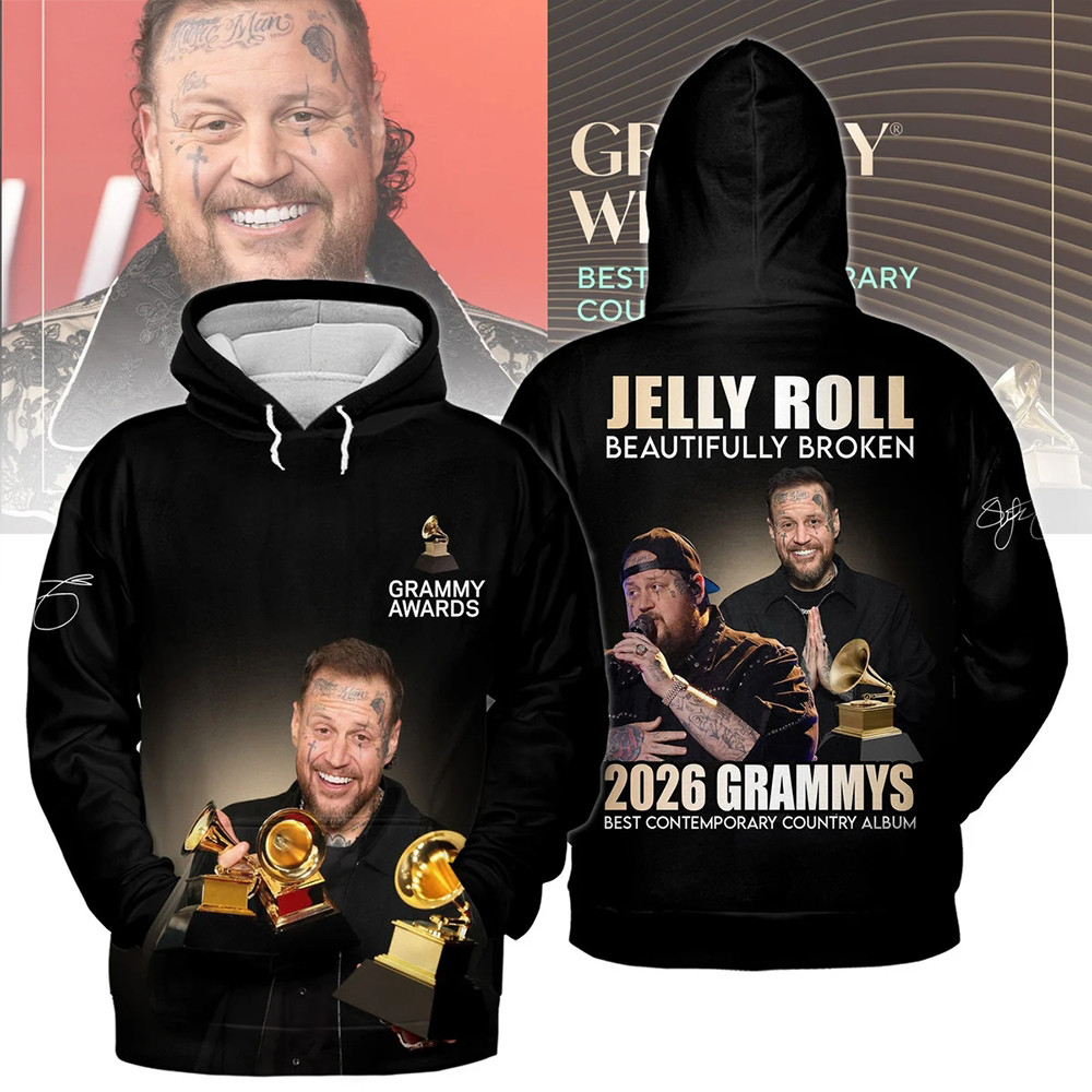 Jelly Roll 2026 Grammy Beautifully Broken Best Contemporary Country Album T-Shirt Jelly Roll Merch