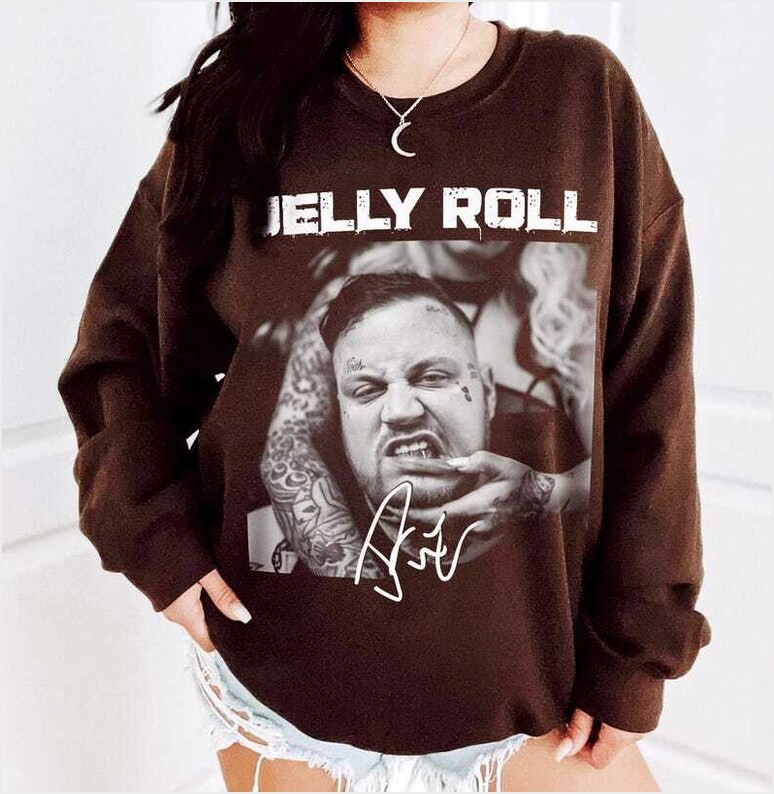 Jelly Roll Sweatshirt Vintage Jelly Roll Rapper Shirt Gifts For Brother Trendy Merch