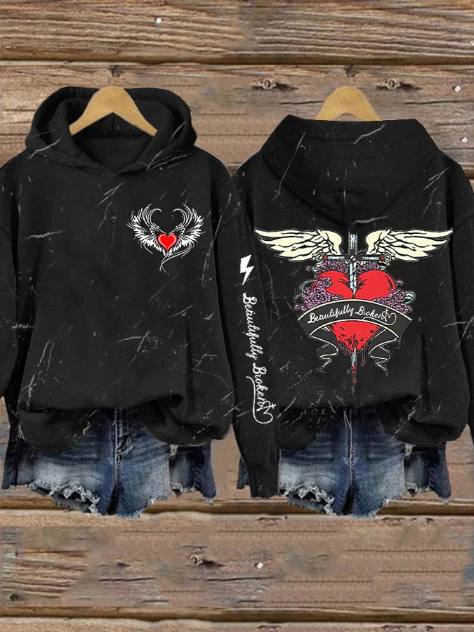 Jelly Roll's Beautifully Broken Heart Hoodie Country Music Birthday Gift for Husband Jelly Roll's Beautifully Broken Heart Hoodie Country Music Birthday Gift for Husband