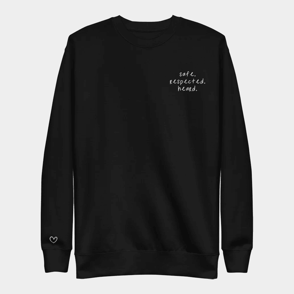 Jen Hamilton Merch Safe Respected Heard Sweatshirt Gifts For Brother