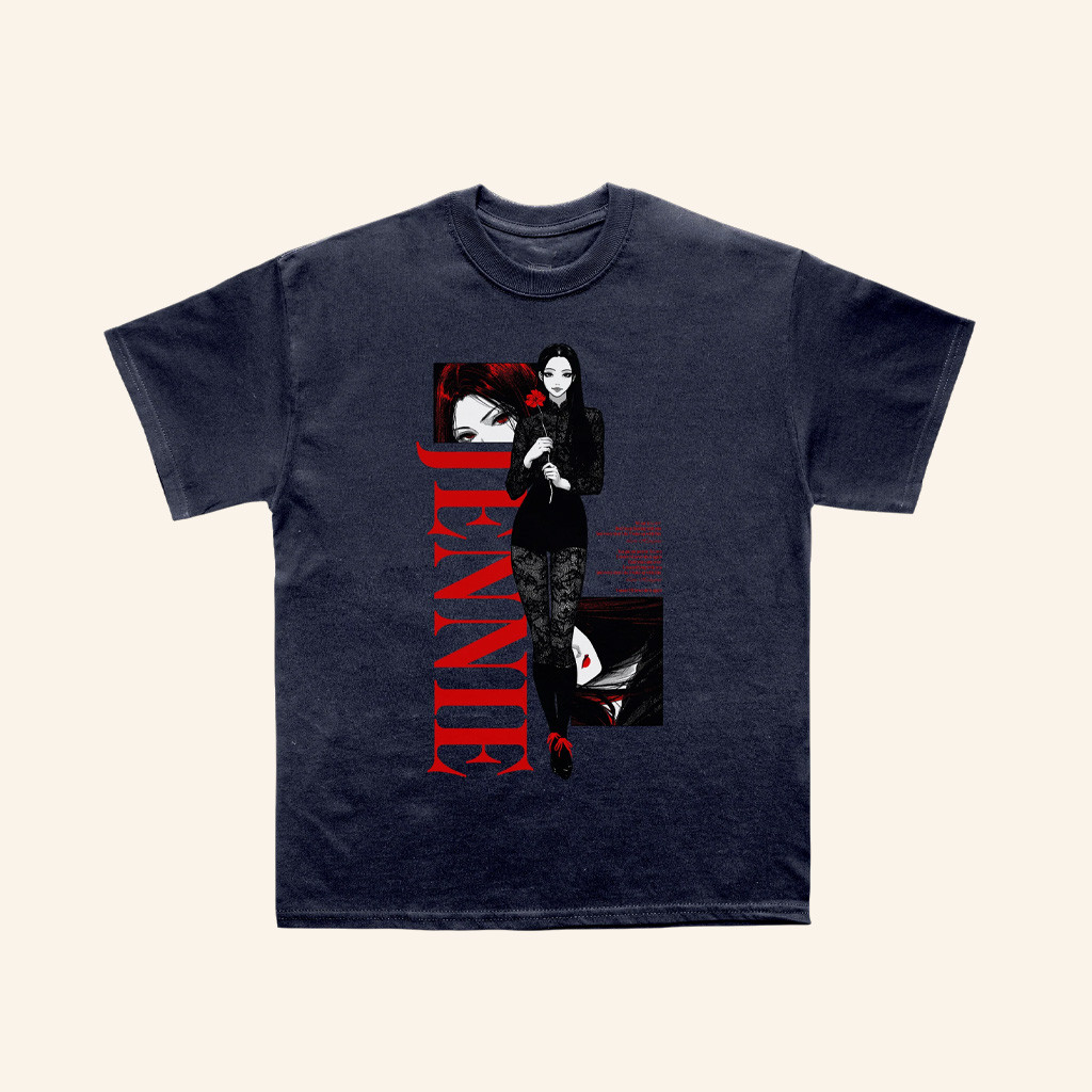 Jennie Merch Back To School Anime Washed Black T-Shirt Gift Ideas For Fans Jennie Merch Back To School Anime Washed Black T-Shirt Gift Ideas For Fans