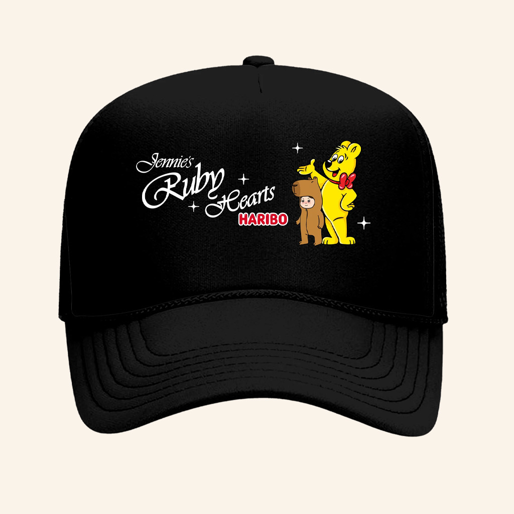 Jennie Merch Jennie X Haribo Black Trucker Hat Christmas Gifts For Boyfriend Jennie Merch Jennie X Haribo Black Trucker Hat Christmas Gifts For Boyfriend