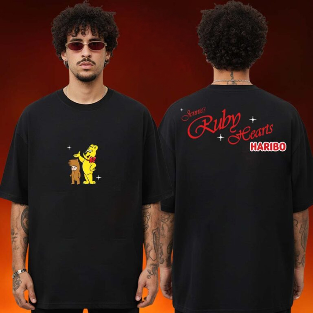 Jennie x Haribo Merch Ruby Hearts T-Shirt Best Gifts For Boyfriend Jennie x Haribo Merch Ruby Hearts T-Shirt Best Gifts For Boyfriend