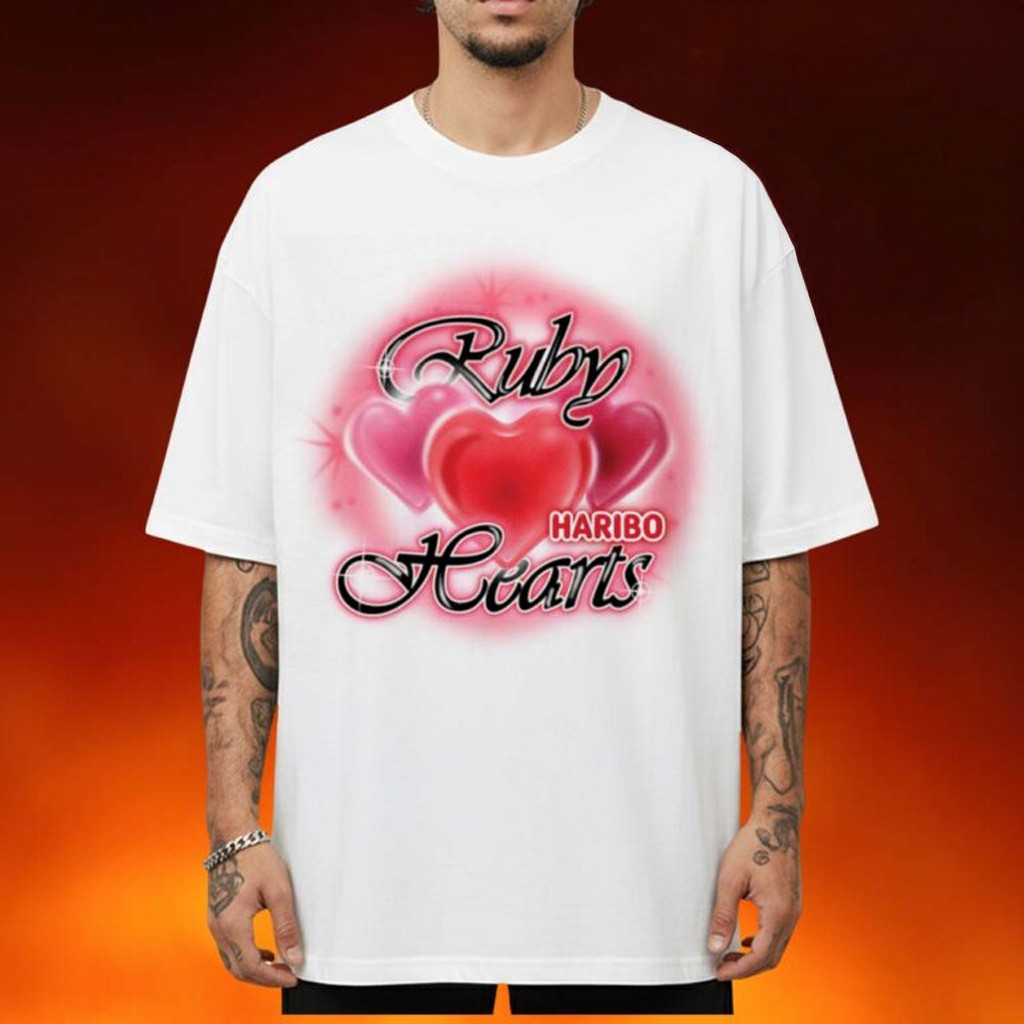 Jennie x Haribo Merch Ruby Hearts T-Shirt Best Gifts For Girlfriend