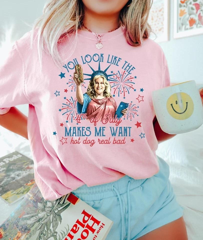 Jennifer Coolidge You Look Like The 4th of July Tee Patriotic Meme Shirt Unique Gift For Humor Fans