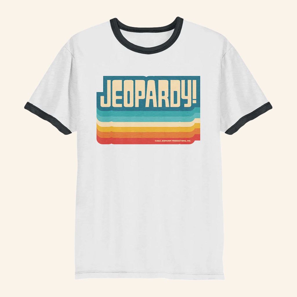 Jeopardy Merch Analog Collection Logo Ringer T-Shirt Jeopardy Shirt Gifts For Friends