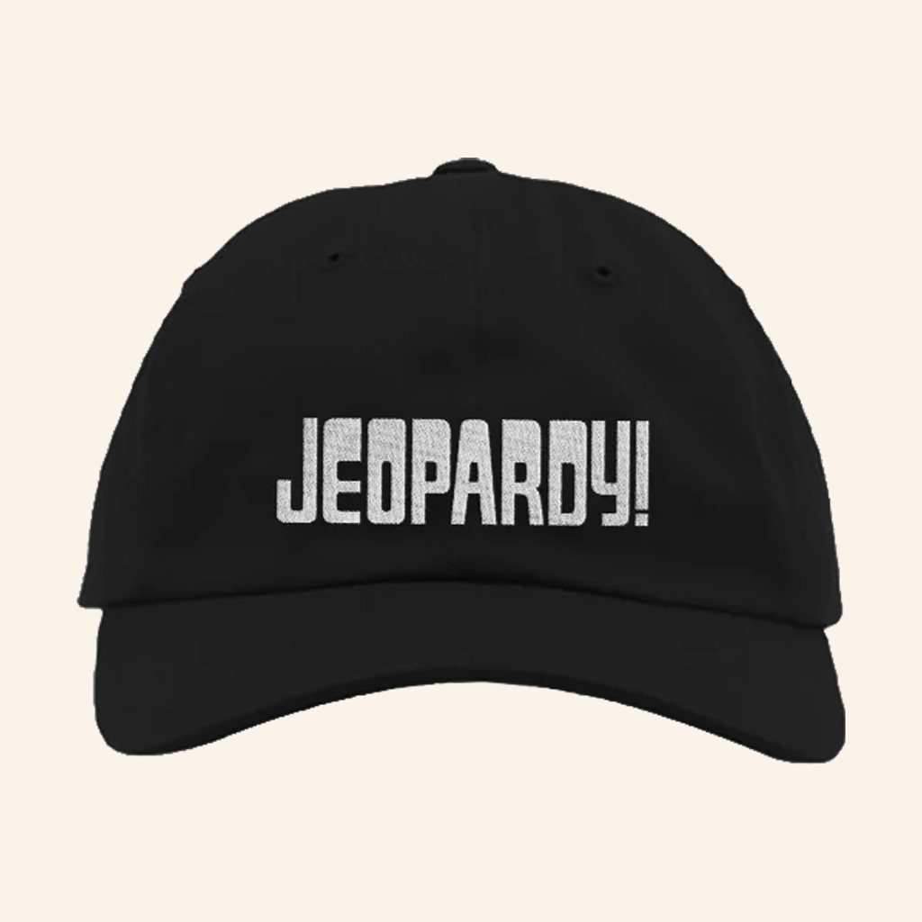 Jeopardy Merch Jeopardy Logo Black Hat Embroidered Birthday Ideas For Husband