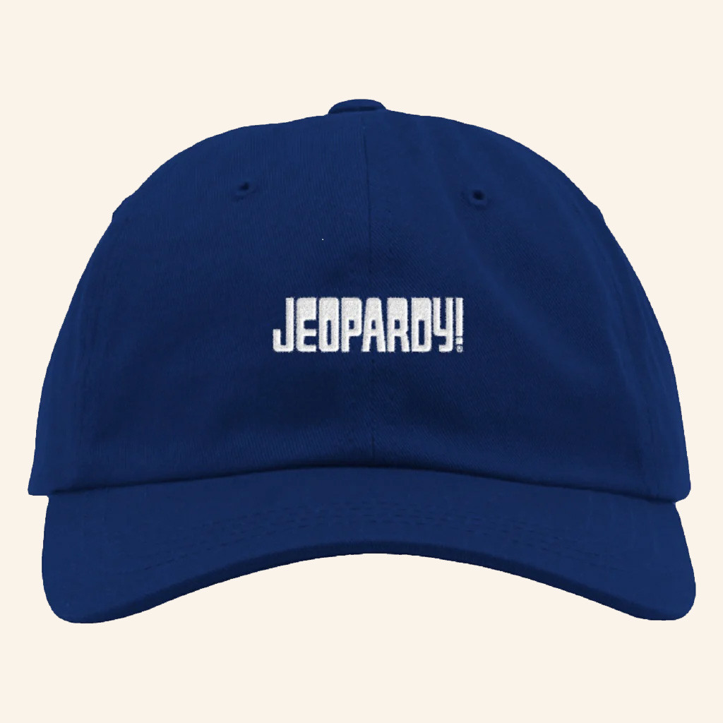 Jeopardy Merch Jeopardy Logo Hat Embroidered Birthday Present For Husband