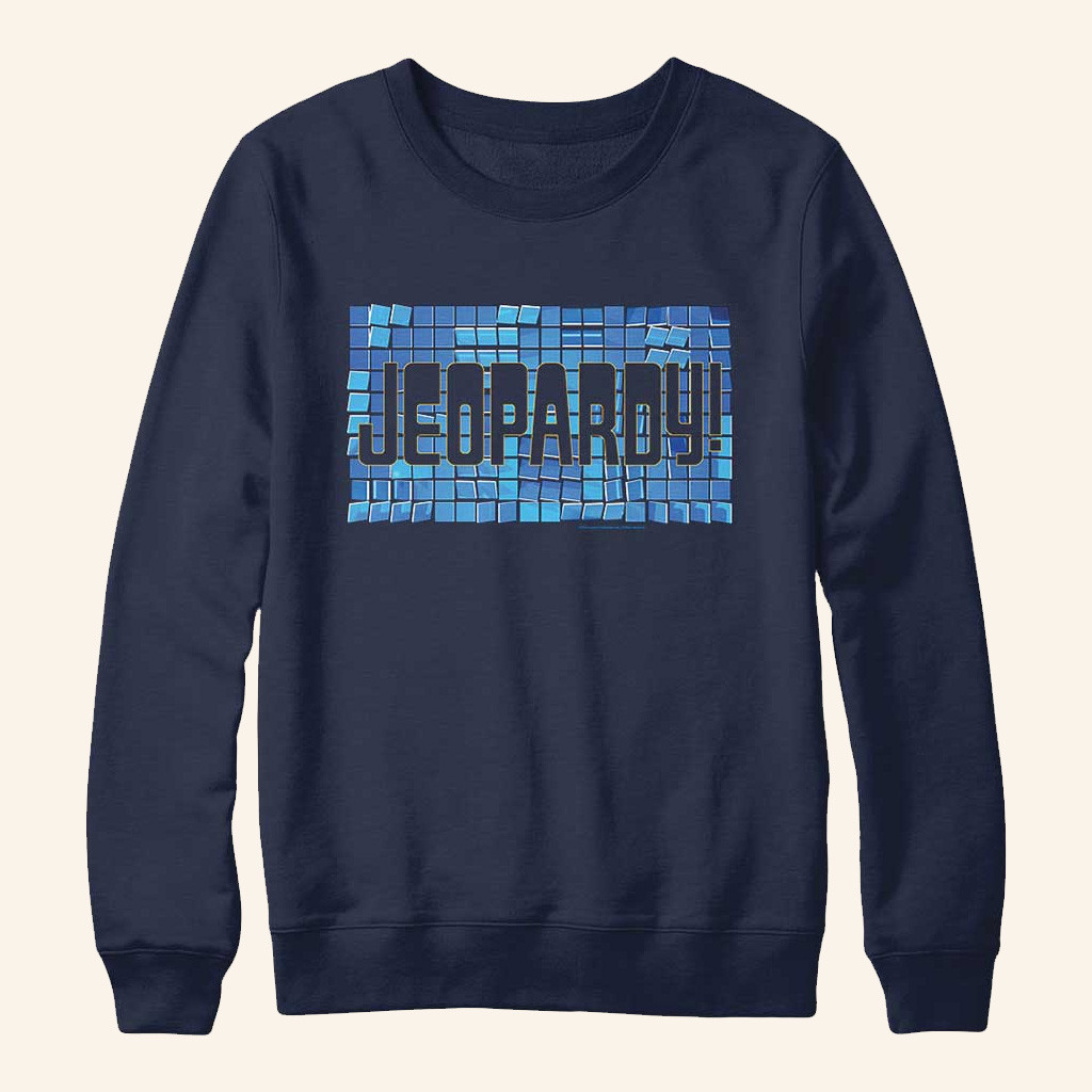Jeopardy Merch Jeopardy Tile Logo Navy Sweatshirt Husband Christmas Gift Ideas Jeopardy Merch Jeopardy Tile Logo Navy Sweatshirt Husband Christmas Gift Ideas