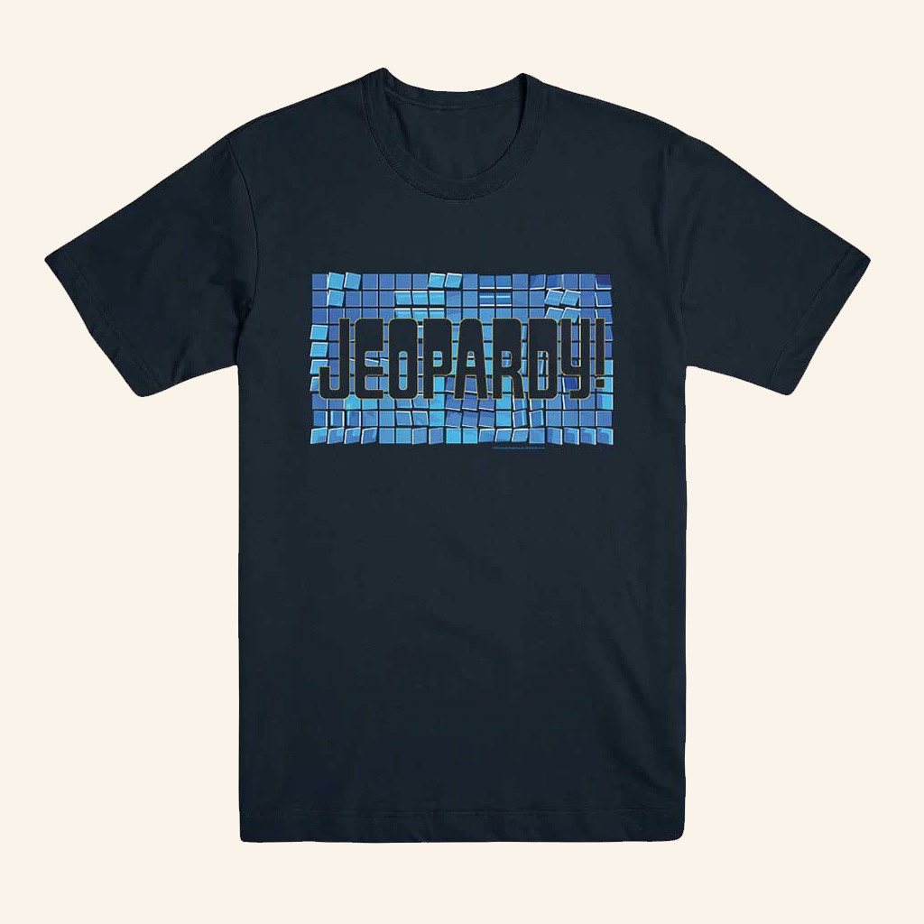 Jeopardy Merch Jeopardy Tile Logo Navy T-Shirt Christmas Gifts For Guys